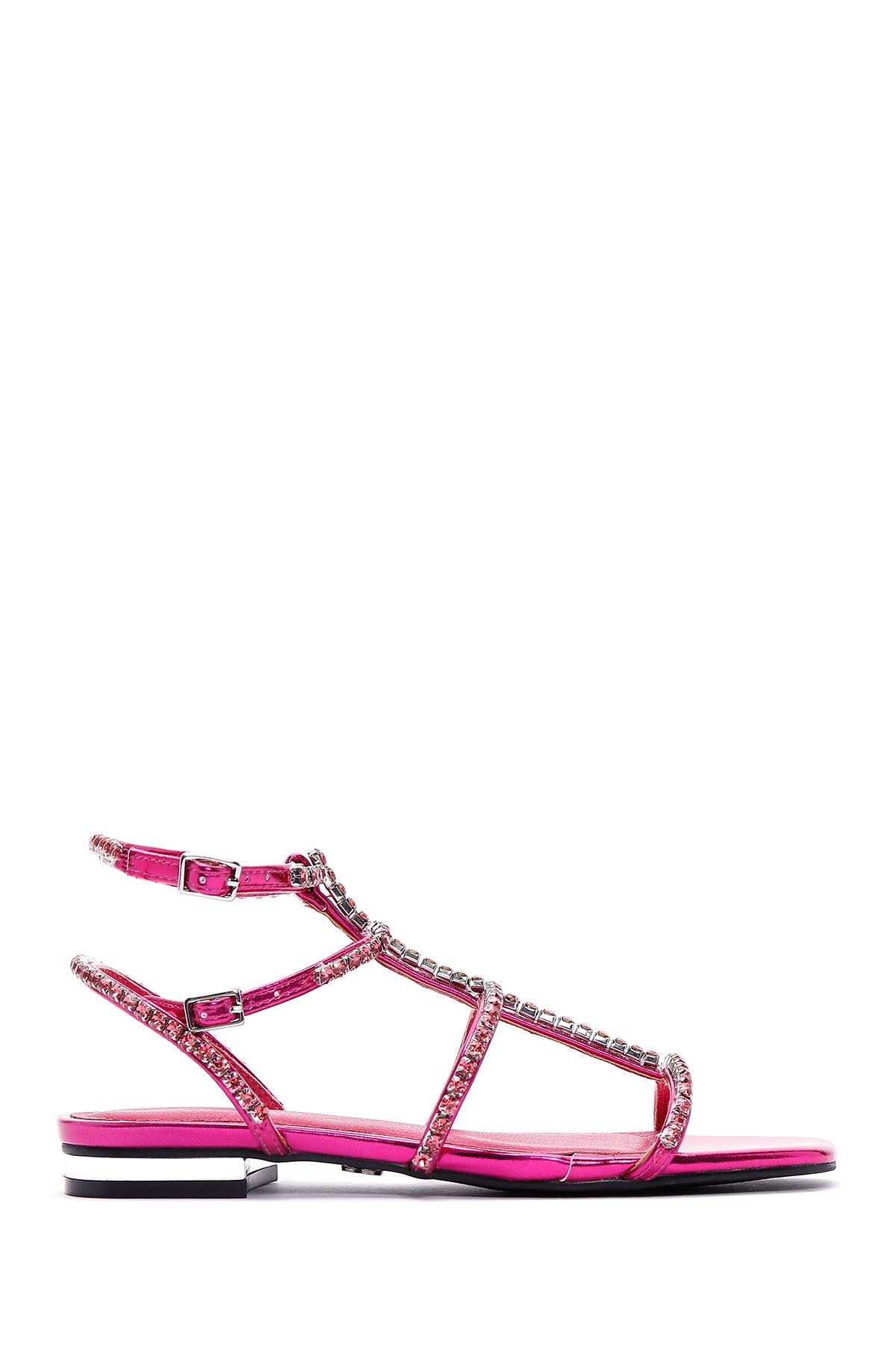 Women's Pink Stone Flat Sandals 23SFD4437TS | Derimod