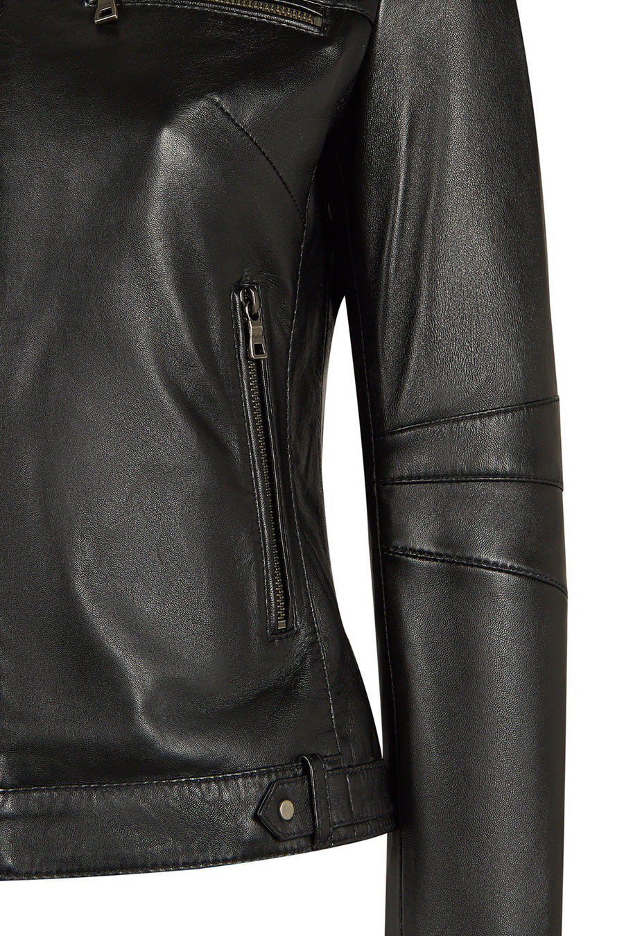 Lesi Woman Black Short Leather Jacket