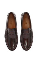 Men's Burgundy Leather Classic Loafer | Derimod