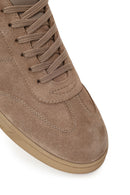 Erkek Bej Bağcıklı Süet Deri Sneaker | Derimod