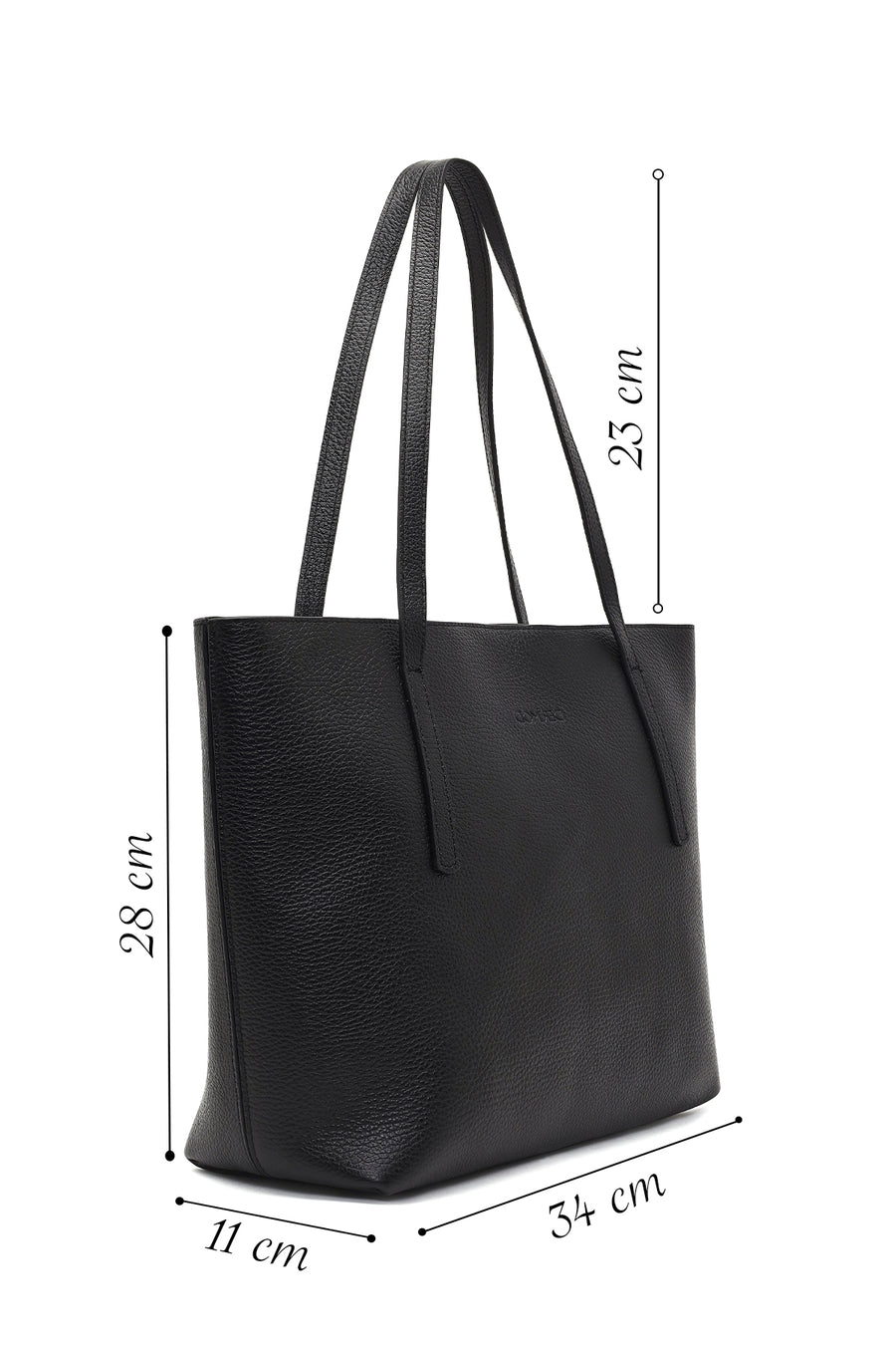Women's Black Leather Classic Shoulder Bag
