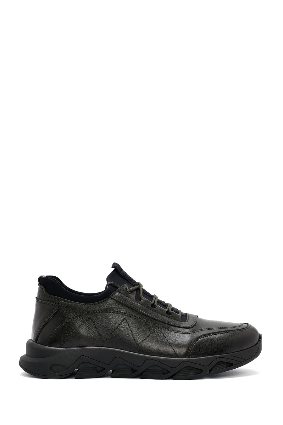 Men's Green Lace-Up Nubuck Leather Casual Shoes 24WFD6744V3 | Derimod