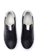 Kadın Siyah Deri Kalın Tabanlı Sneaker | Derimod