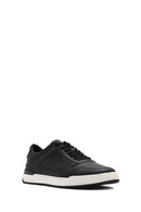 Men's Black Lace-up Leather Sneaker | Derimod