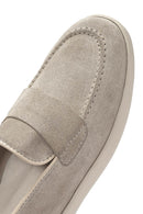 Women's Beige Suede Leather Loafer | Derimod