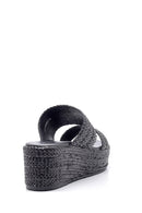 Women's Straw Knitted Slippers | Derimod