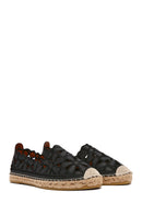 Women's Black Espadrille | Derimod