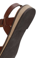 Women's Brown Ankle Strap Leather Bodrum Sandals | Derimod