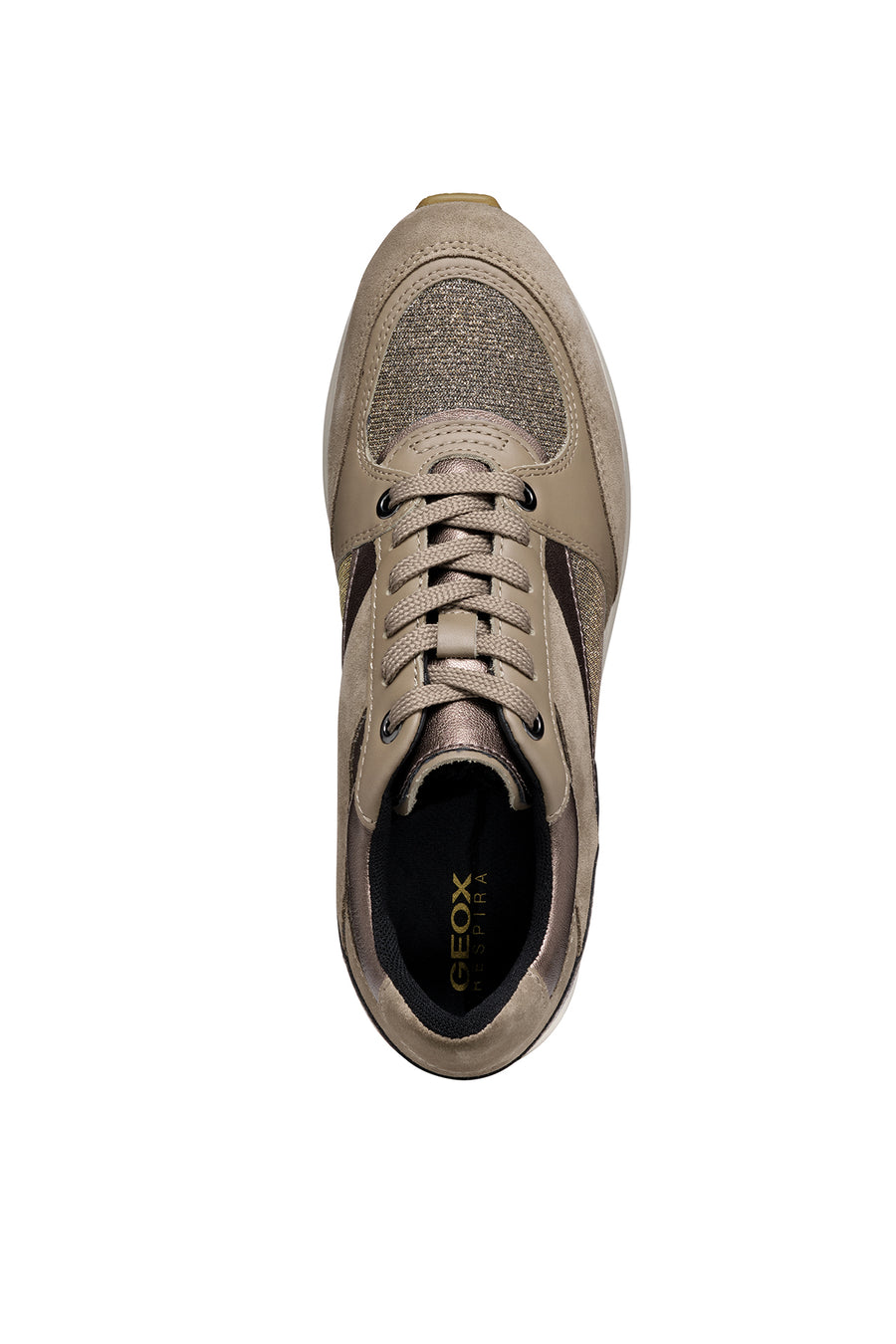 Geox Kadın Vizon Respira Bağcıklı Dolgu Topuklu Deri Sneaker