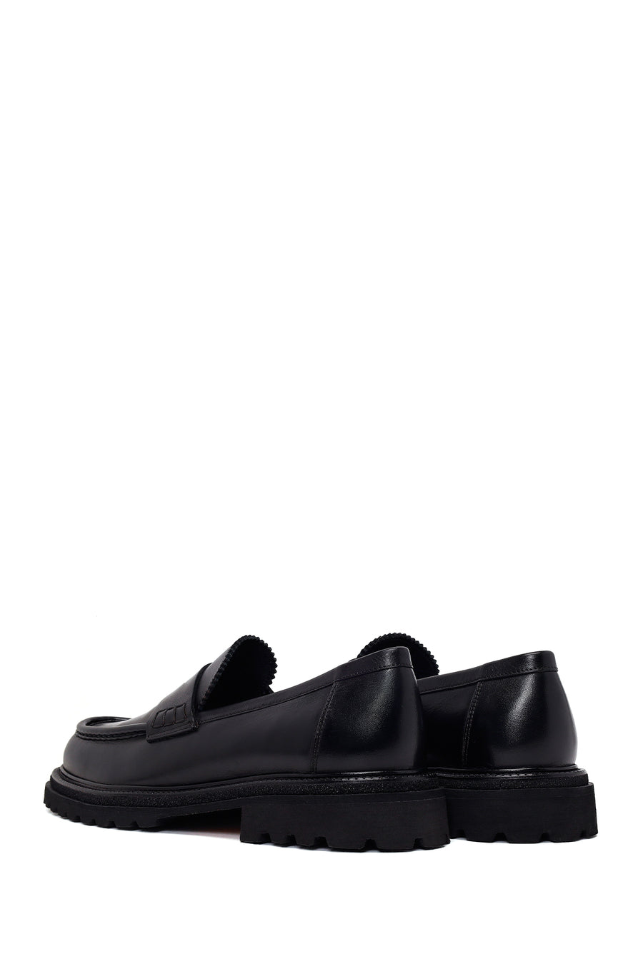 Erkek Siyah Deri Casual Loafer