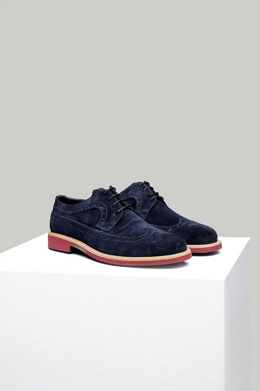 Men's Navy Blue Suede Leather Shoes