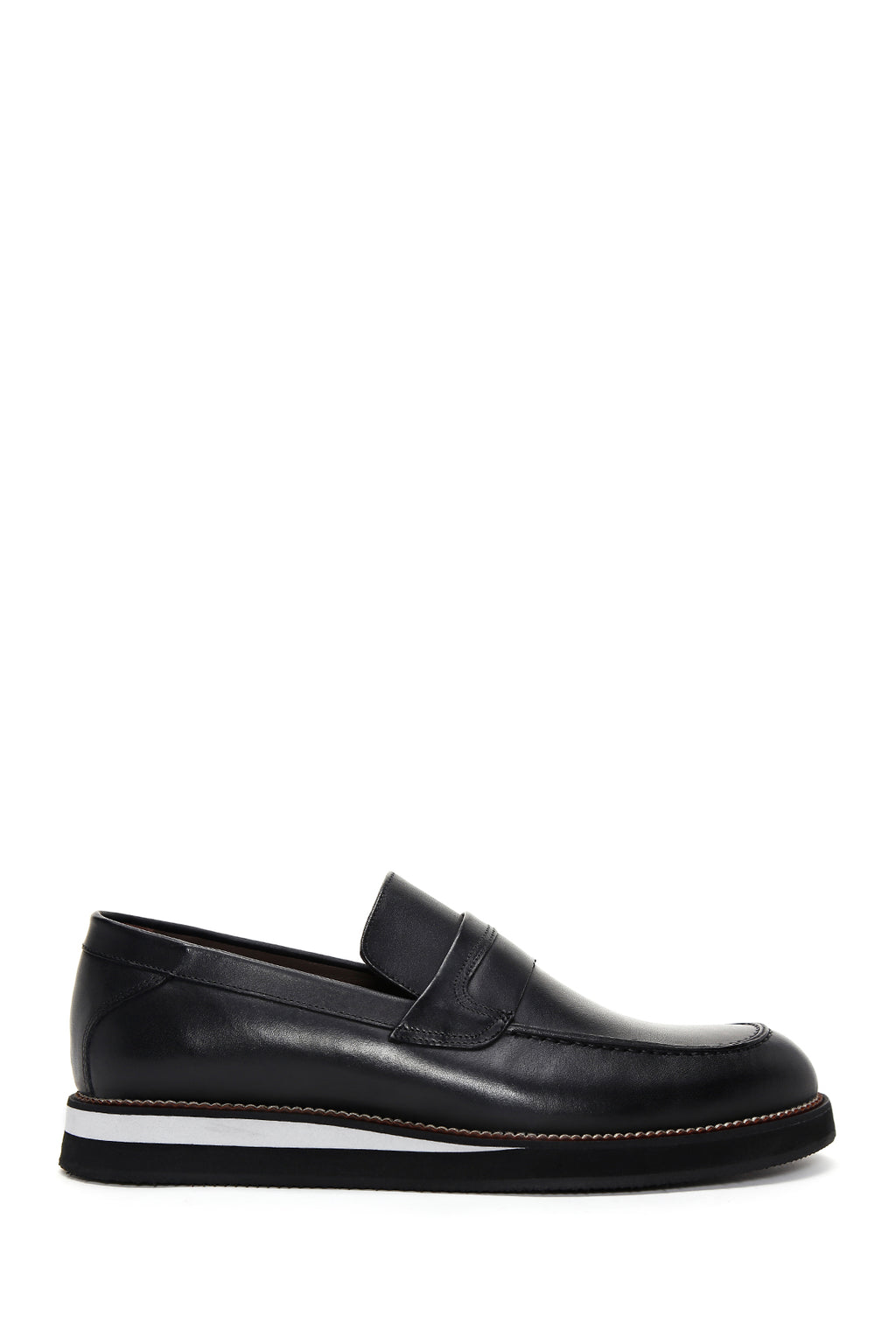 Erkek Siyah Deri Casual Loafer