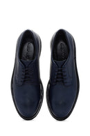 Men's Navy Blue Leather Casual Shoes | Derimod