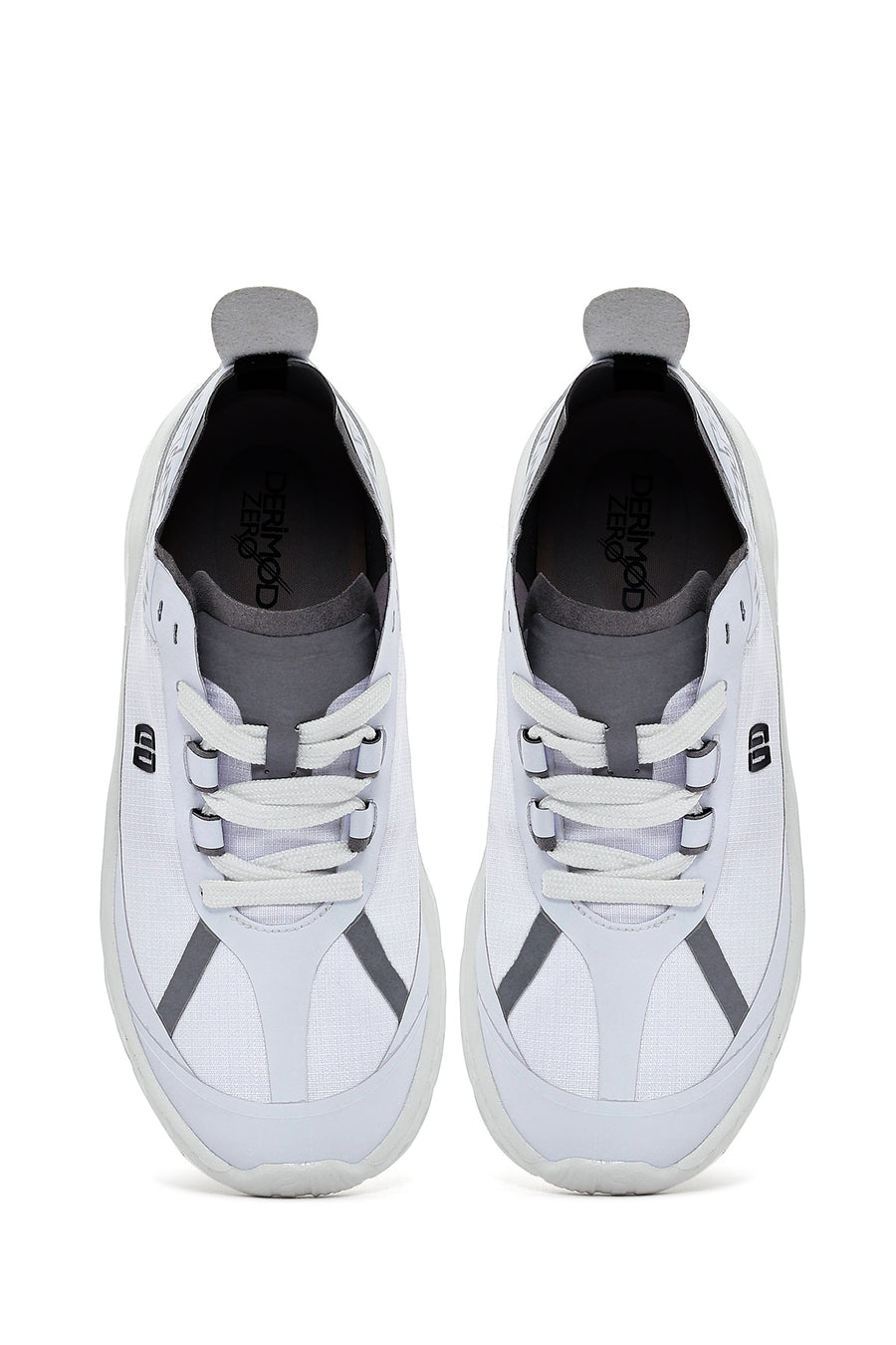 Women's White Lace-Up Thick Soled Sneaker