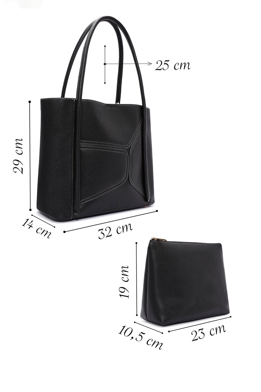Women's Black Patterned Shoulder Bag