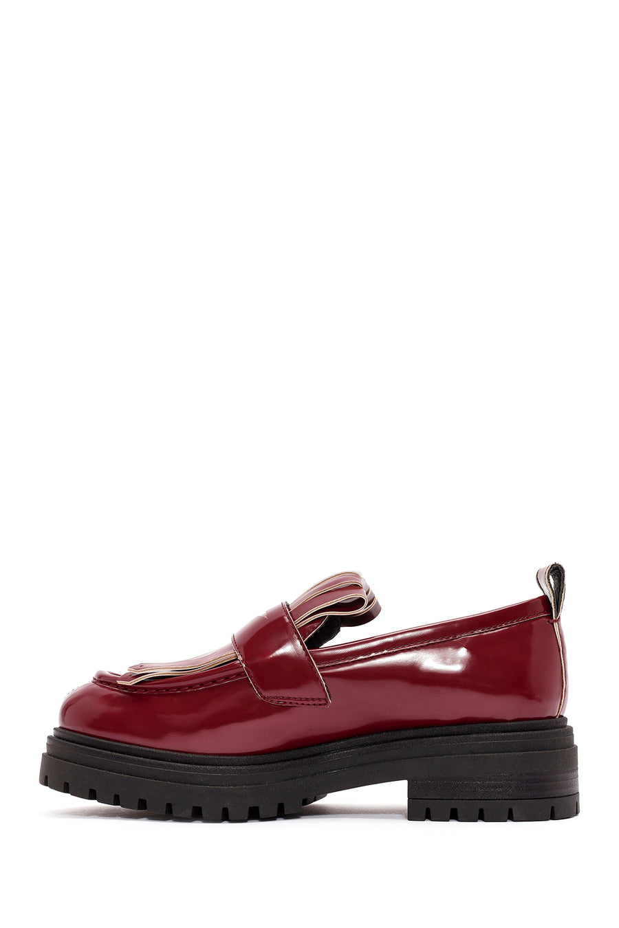 ACBC x Derimod Women's Burgundy Thick-Soled Masculine Loafer