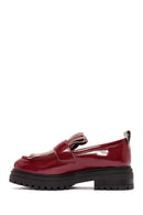 ACBC x Derimod Women's Burgundy Thick-Soled Masculine Loafer | Derimod