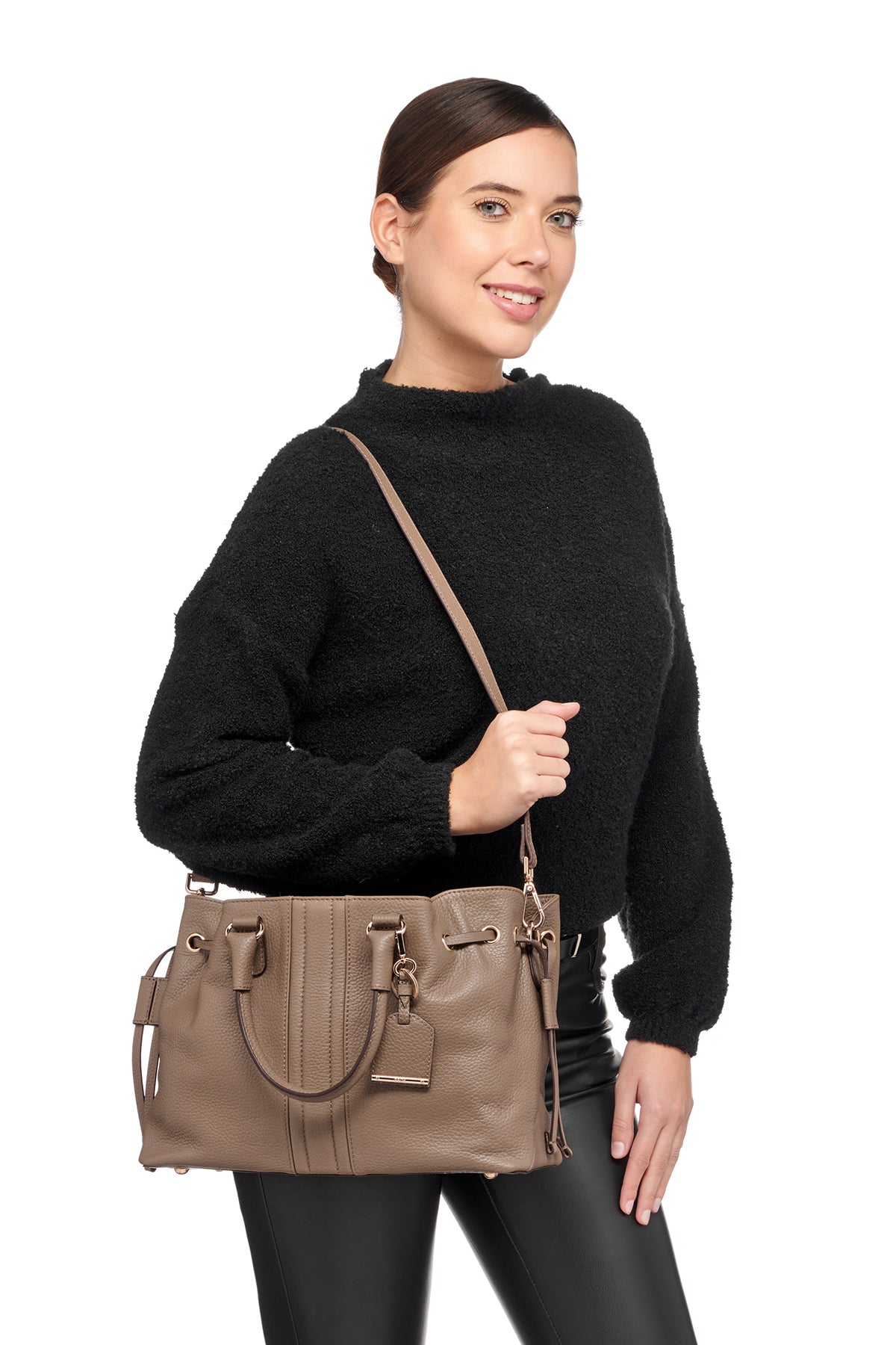 Geox Kadın Vizon D Marsila Uzun Asklı Deri Kol Çantası D36J2A00046C6029 | Derimod