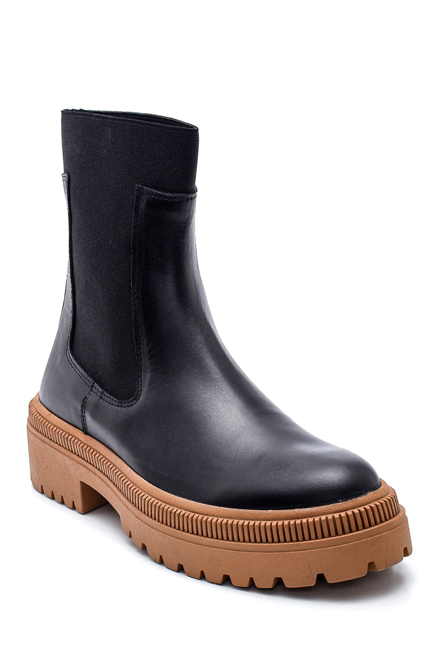 Kadın Deri Kalın Tabanlı Chelsea Bot