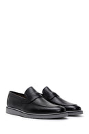 Men's Black Leather Casual Loafer | Derimod