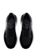 Men's Black Thick Sole Lace-up Leather Casual Sneaker | Derimod