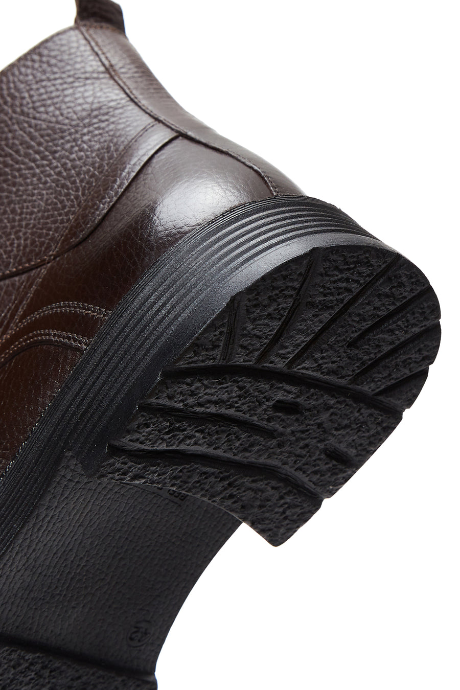 Men's Brown Leather Flat Boots