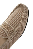 Men's Beige Fabric Loafer | Derimod