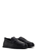 Men's Black Leather Casual Loafer | Derimod