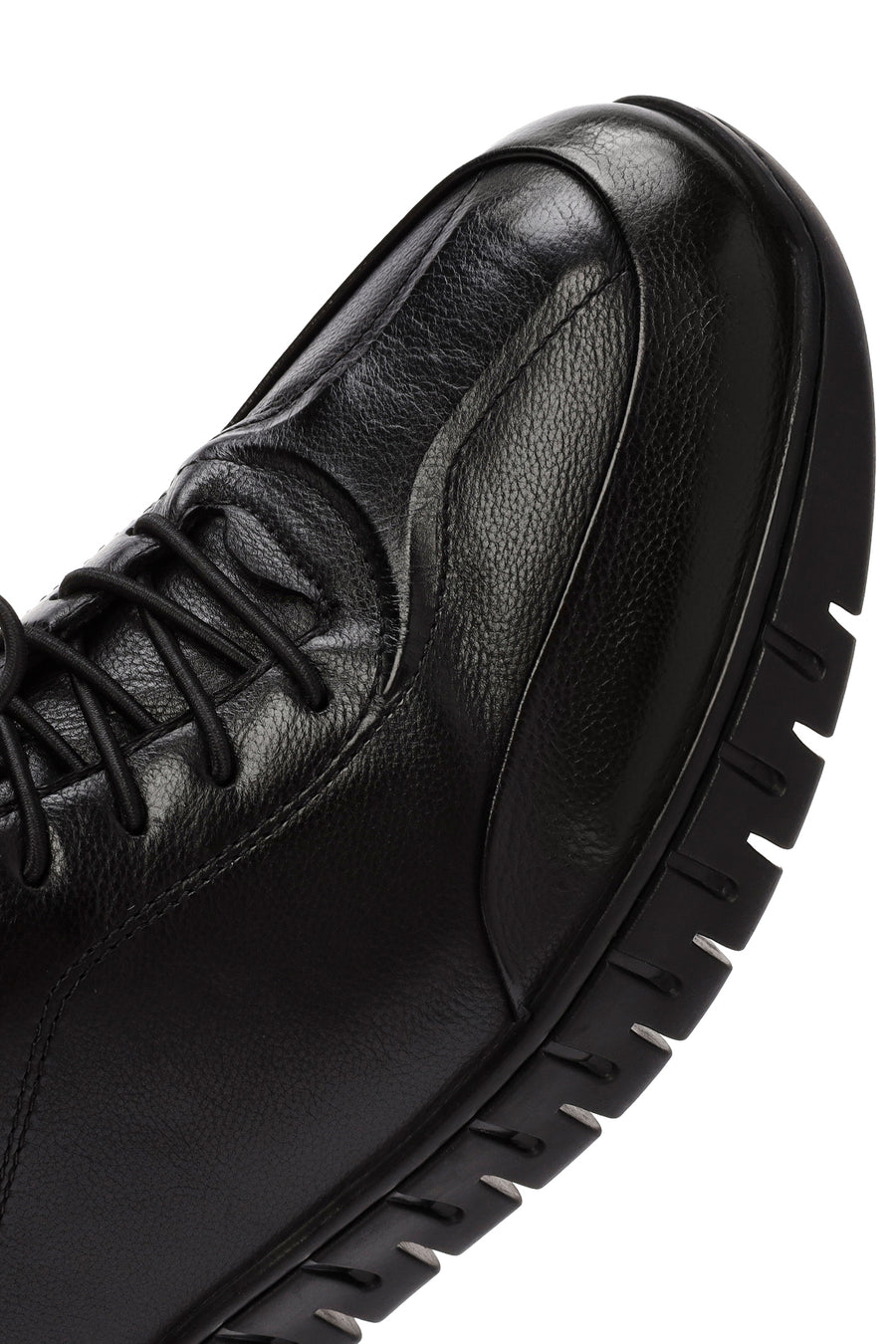 Derimod Fly Erkek Siyah Bağcıklı Deri Casual Sneaker