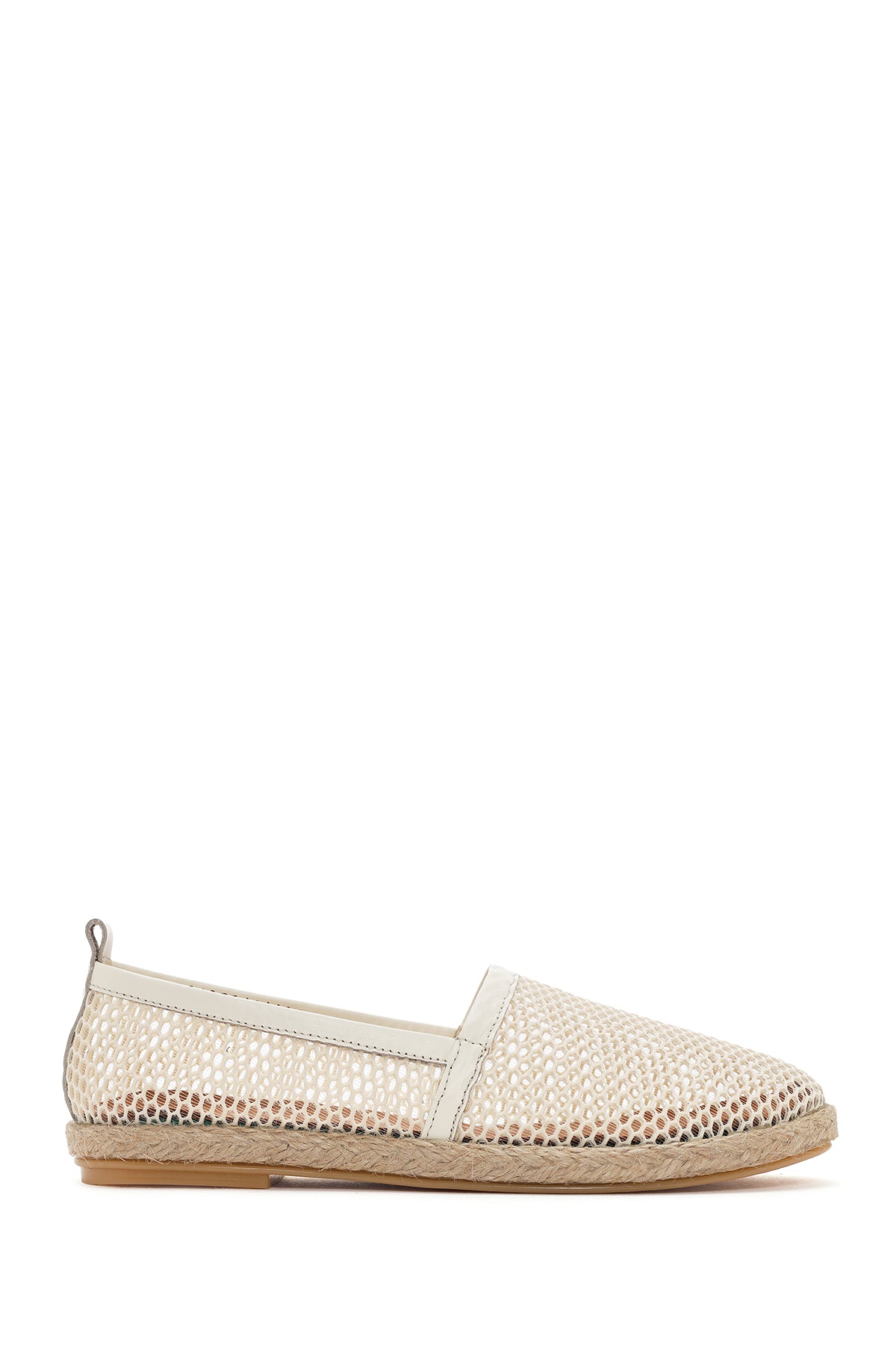 Women's Cream Leather Espadrilles 24SFD14116F | Derimod