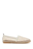 Women's Cream Leather Espadrilles | Derimod