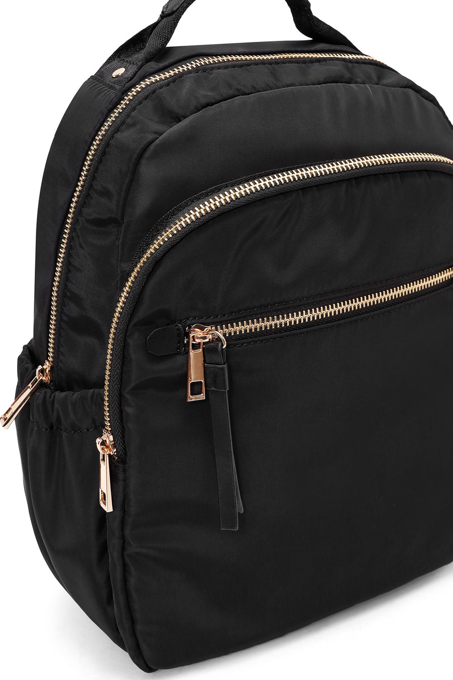 Women's Black Fabric Backpack