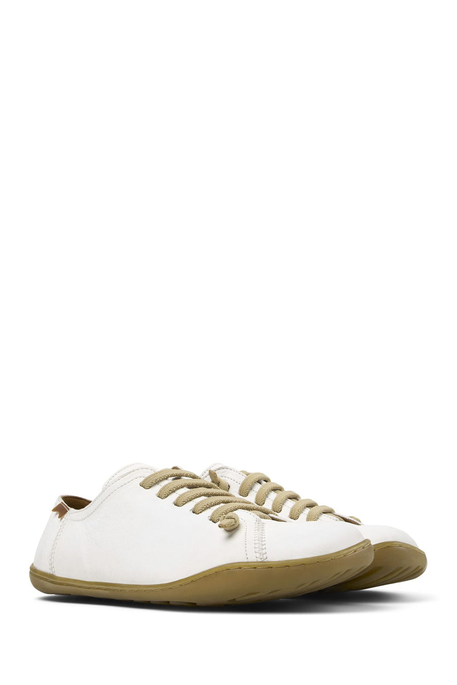 Camper Kadın Beyaz Peu Bağcıklı Deri Sneaker
