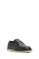 Men's Black Leather Casual Loafer | Derimod