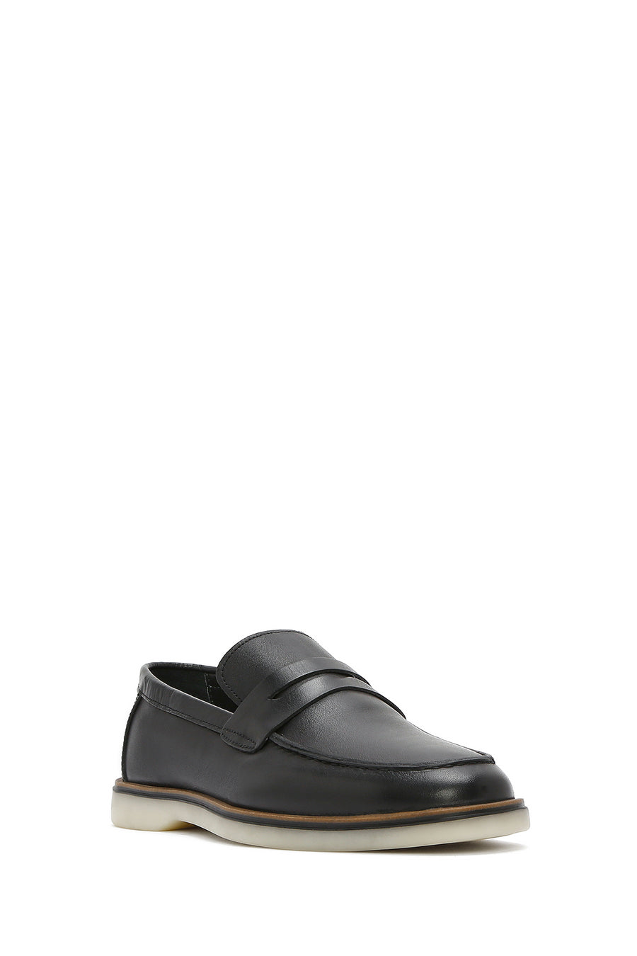Men's Black Leather Casual Loafer