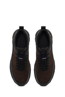 Male Brown Lace-Up Thick-Soled Leather Casual Sneaker | Derimod