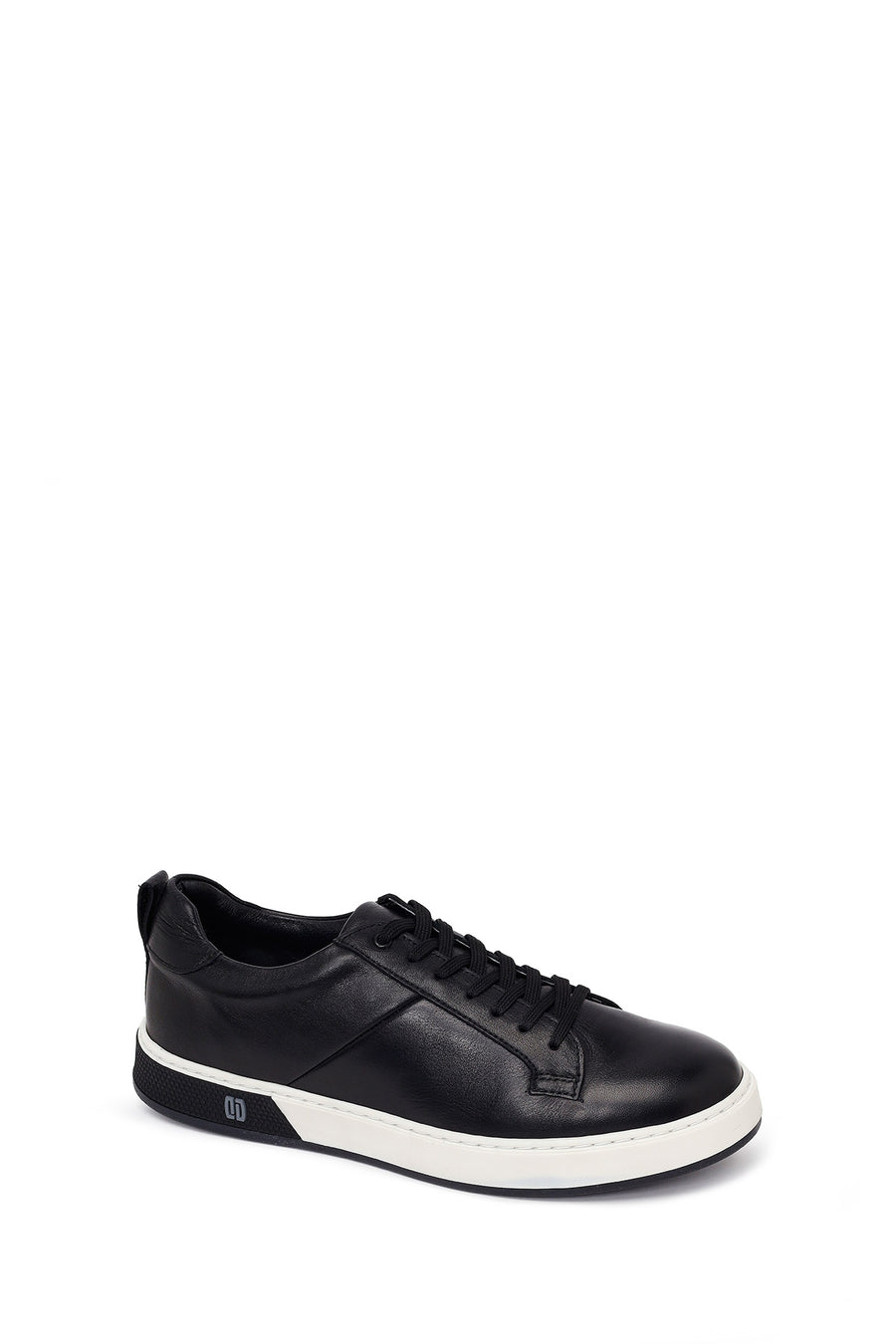 Male Black Lace-Up Leather Sneaker