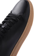 Men's Black Lace-up Leather Sneaker | Derimod