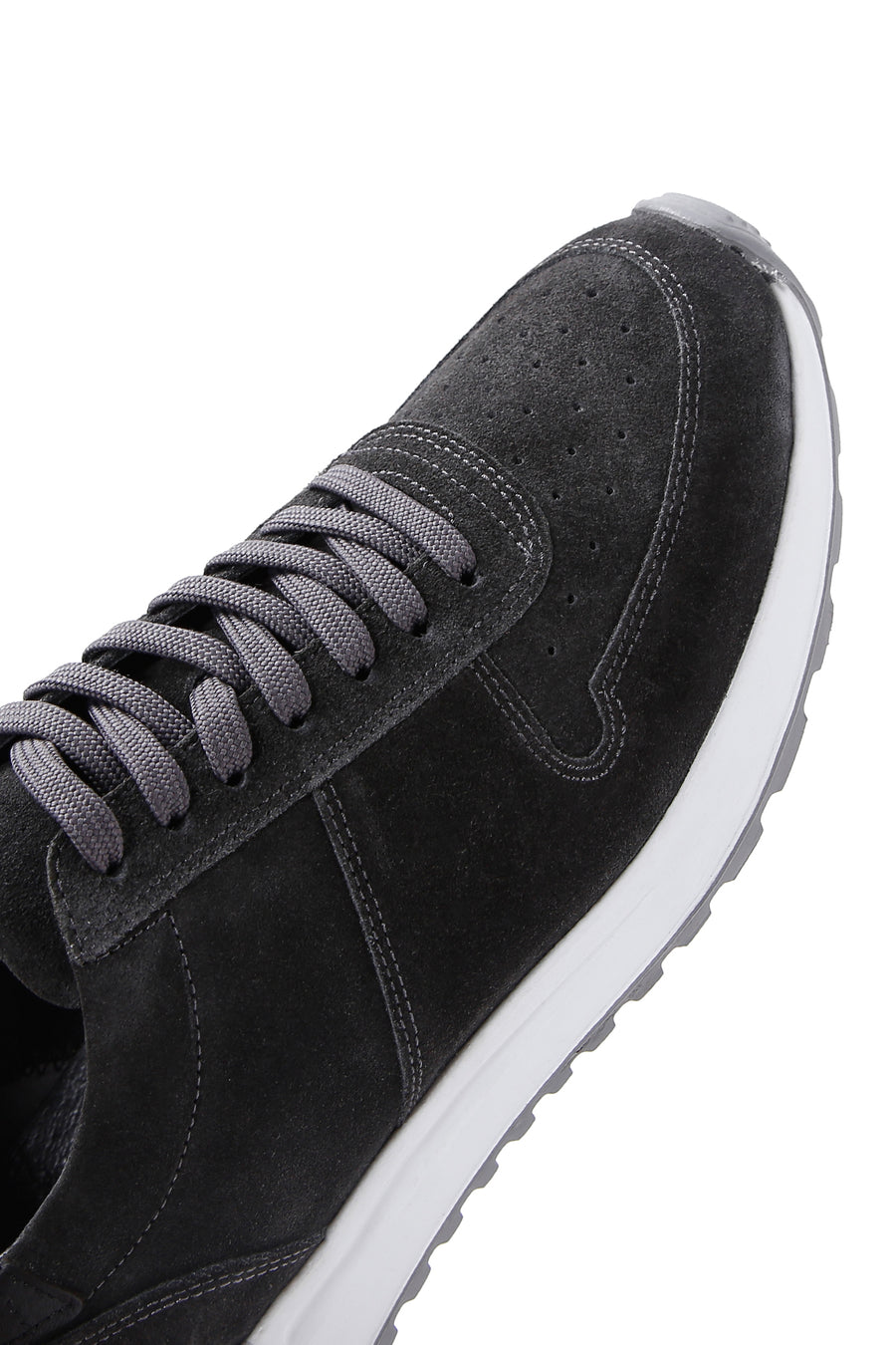 Erkek Gri Süet Deri Sneaker