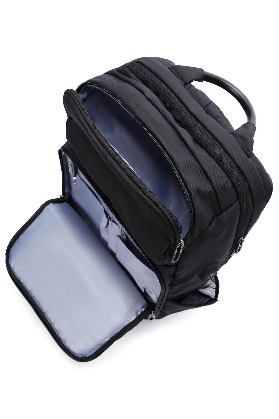 D-Pack Unisex Black Technological Fabric Backpack