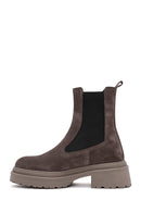 Women's Mink Suede Leather Chelsea Boots | Derimod