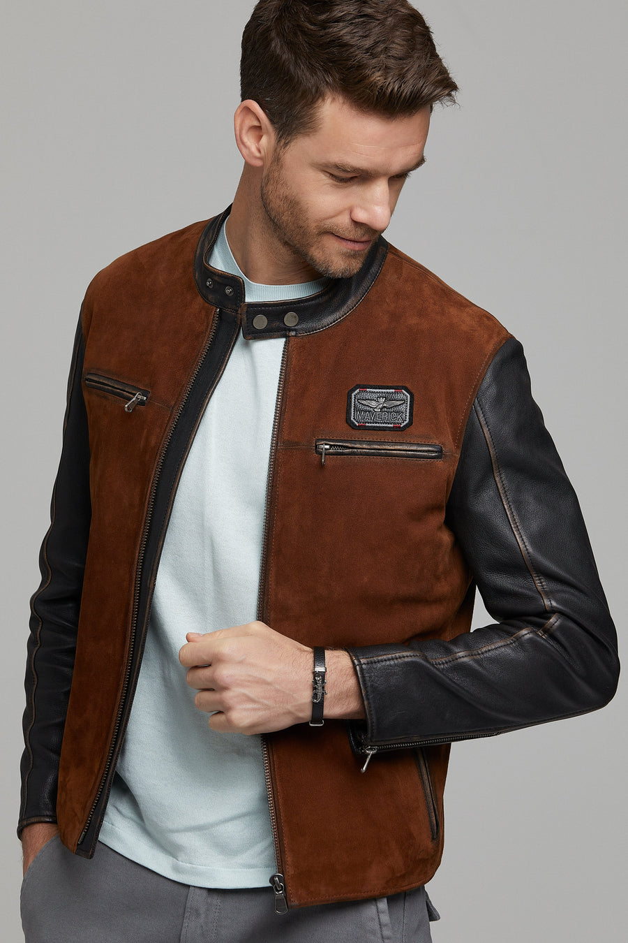 Gasol Men's Leather Jacket 20WGD6392W7 | Derimod