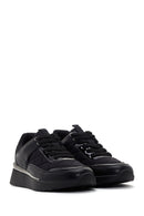 Women's Black Thick Soled Sneaker | Derimod