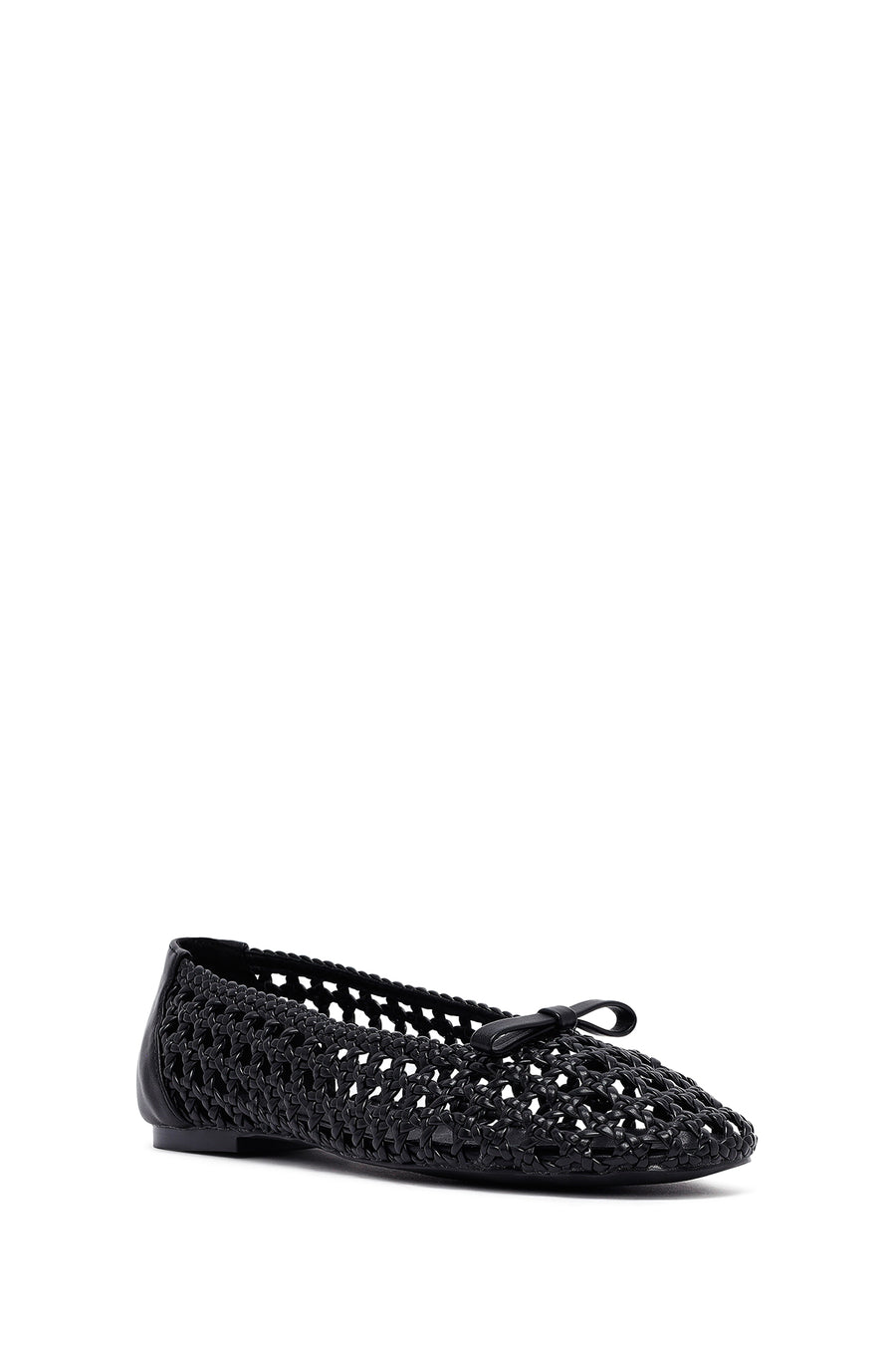 Women's Black Braided Ballerina