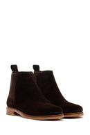 Men's Brown Suede Leather Chelsea Boots | Derimod