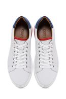 Men's White Leather Sneaker | Derimod