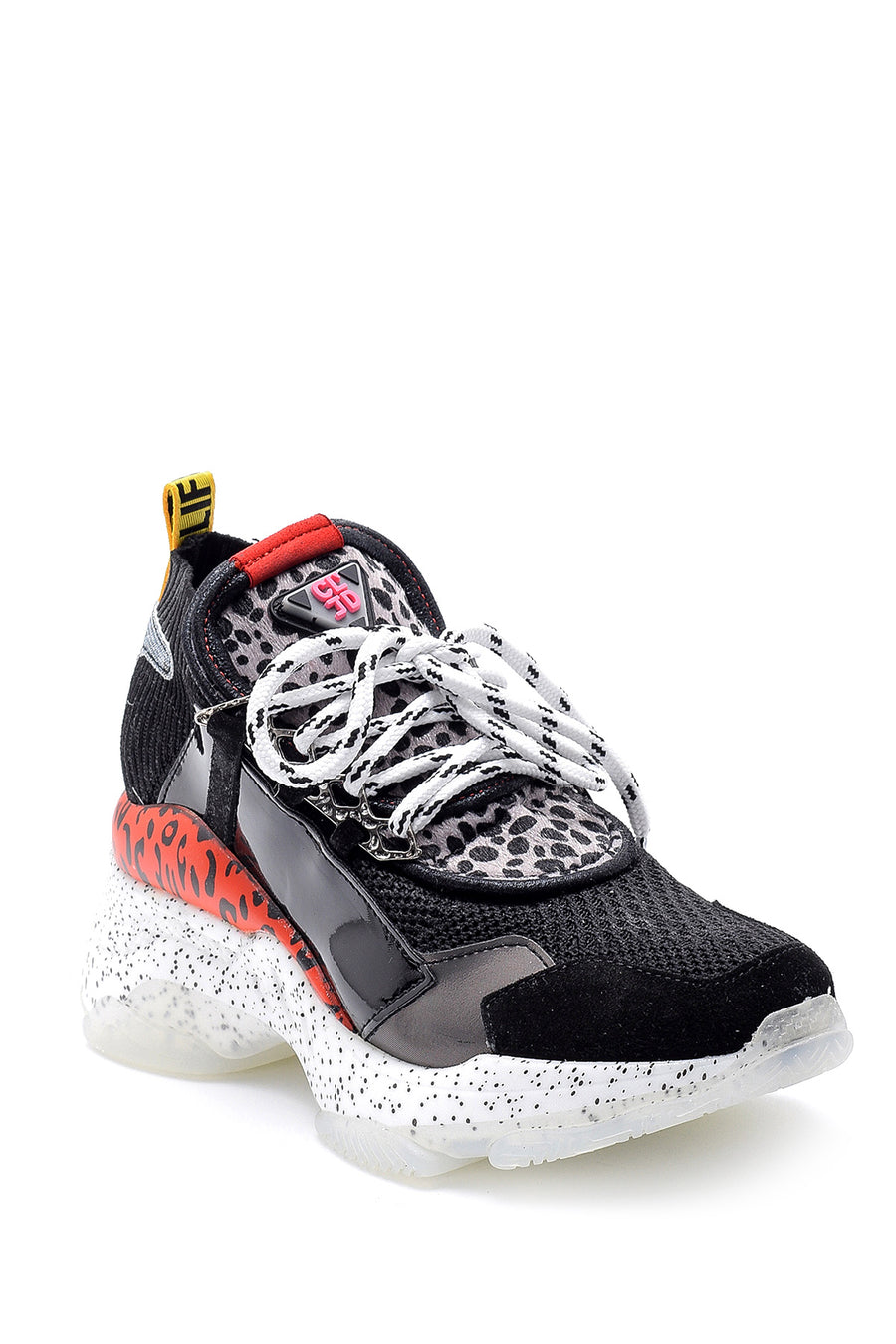 Kadın Yüksek Tabanlı Deri Sneaker