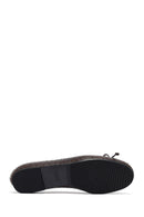 Woman Brown Patterned Leather Babet | Derimod
