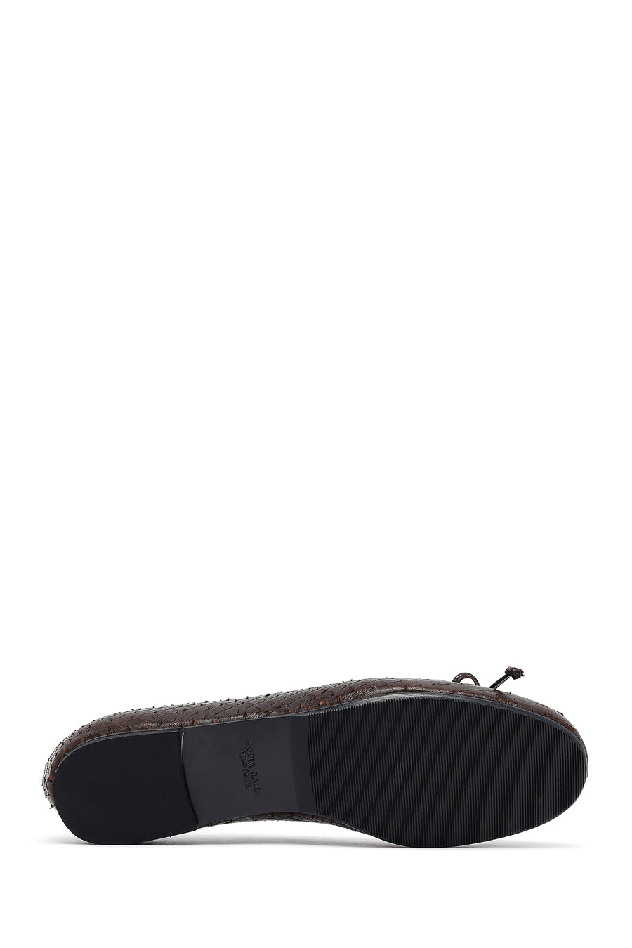 Woman Brown Patterned Leather Babet