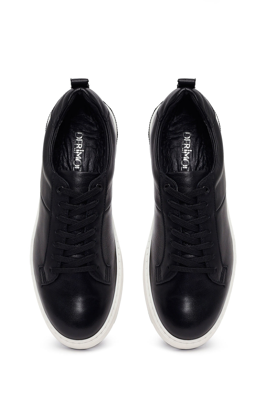 Male Black Lace-Up Leather Sneaker